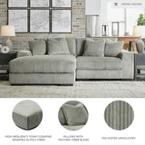 Signature Design by Ashley Lindyn Contemporary L-Shaped 2-Piece Sectional with Chaise for Living Room, Gray Signature Design by Ashley