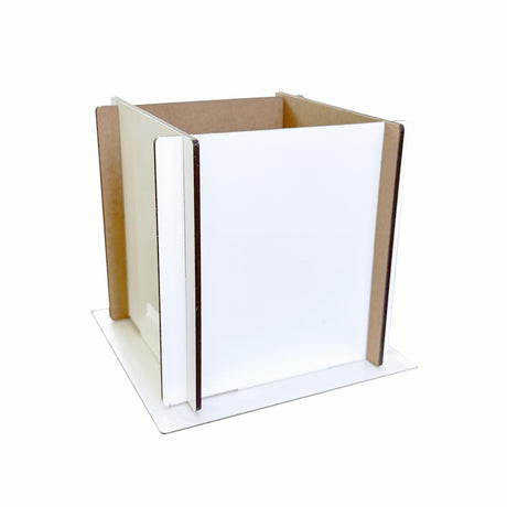 HAN SHENG Wooden Hardboard Sublimation Blanks Flower Pot Decor Handmade Outdoor Indoor Flower Pot Picture Frame Ornaments for Tabletop Home Decor Flower Decor (5.51''x5.51''x5'') HAN SHENG