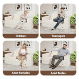 COMAX Futon Sofa Bed, 4‑in‑1 Convertible Sofa Bed, Folding Boneless Couches for Living Room, Fold Out Small Foldable Loveseat Floor Sleeper Comfy Mattress Lounge Space‑Saving, Beige COMAX