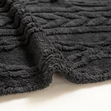 YUSOKI Queen Size Blanket Single Layer,Weight(4.4lb),370GMS-3D Stylish Design for Gift Home Decor (Black,90"x90") YUSOKI