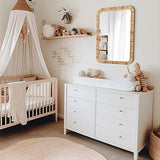 Barnyard Designs Rattan Bathroom Mirror – Rustic Farmhouse Style Handmade Wicker Rattan Frame - Boho Mirror for Nursery Wall Décor (24" x 36", Rectangular) Barnyard Designs