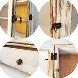 LITAITAI 12 x17inch Shadow Box Frame with Shelves,1 Drawer 3 Removable Shelfs–Wooden Acrylic Display Cases, Wall Mount Keepsake Box,Shadow Box with LITAITAI