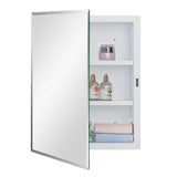IDYLLOR Plastic Medicine Mirror Cabinet for Bathroom 16 x 20 inch, Surface and Recessed Mount IDYLLOR