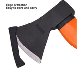 Edward Tools Wood Axe - Heavy Duty Small Camp Hatchet with Sheath - for Splitting Wood, Kindling - Forged Steel Blade with No Slip Handle - Throwing Hatchet and Axe Edward Tools