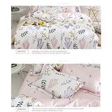 Girls Duvet Cover Queen Floral Bedding Sets White Pink Premium Cotton Colorful Pink Flower Aesthetic Bedding Cover Queen for Teens Women Reversible Comforter Cover Boho Branches Bedding Collection HighBuy