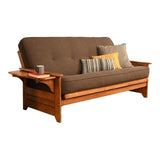 Kodiak Furniture Full Linen Fabric Futon Mattress in Cocoa Brown-Frame Not Included Kodiak Furniture