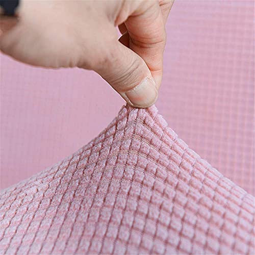 GIANCO FERRO Armless Stretch Futon Covers with Skirt Soft Jacquard Sofa Bed Cover with Elastic Bottom Machine Washable Stain Resistant (Pink, Medium (Length 59"-70.5")) GIANCO FERRO