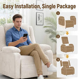 Korser Power Recliner Chair, Living Room Chairs for Adults, Oversized Electric Recliner with Side Pockets, Chenille Fabric Reclining Chair for Living Room, Bedroom