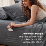 Bedsure Deep Pocket Twin Sheets - 4 Piece, Prewashed Ultra-Soft Twin Sheets Set, Fits Mattresses Up to 18 Inches Thick, Breathable & Secure Fit, Hotel Luxury Bedding, Grey Bedsure