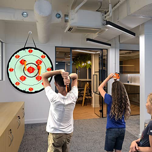 Axe Throwing Toys for Kids Adults, Yard Ax Dart Games for Boys Girls Axe Throwing Set Family Party Camping Carnival Games Indoor Outdoor Play Activity Center, 4 Sticky Axes, 28'' Cloth Board AUBESTKER