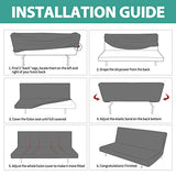 YEMYHOM Futon Cover Latest Jacquard Design High Stretch Armless Sofa Bed Slipcover Anti-Slip Furniture Protector with Elastic Bottom (Futon, Light Blue) YEMYHOM