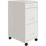 LYS SOHO Box/File/File Mobile White File Cabinet, 3 Drawer, 26.5 x 14.3 x 18 in Lorell