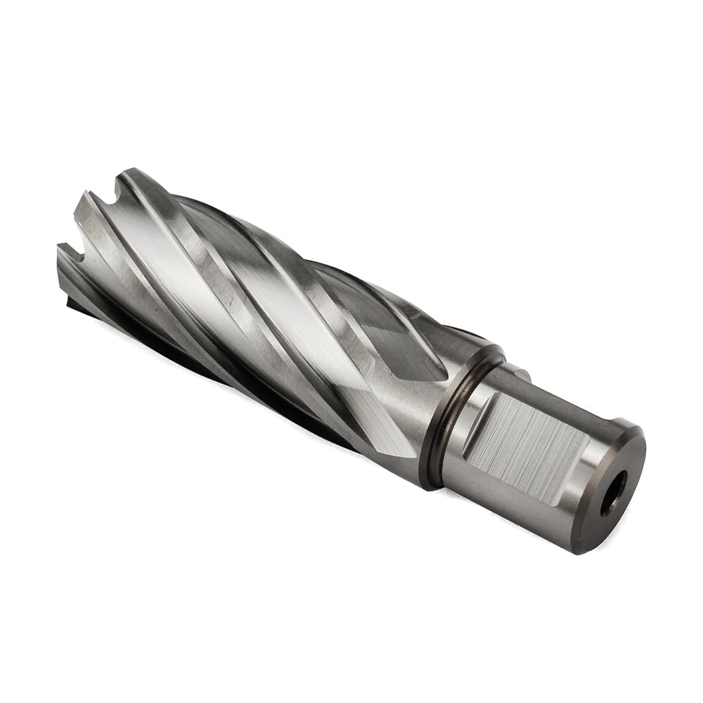 OSCARBIDE Annular Cutter 7/8 inch Cutting Diameter,2 inch Depth of Cut,3/4 inch Weldon Shank 2 Flat Mag Drill Bit with Pilot Pin for Magnetic Drill Press,1 Piece OSCARBIDE