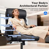AreShark Office Chair - Executive High Back Breathable Comfy Desk Chair with Lumbar Support - Ergonomic Leather Rolling Swivel Computer Chair with Rock Function for Working Studying Gaming Relaxing AreShark