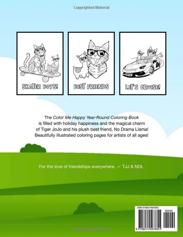 Color Me Happy: A Year-Round Tiger JoJo Coloring Book WoodArtSupply