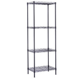 Shyneer 4-Tier Wire Shelving Unit Metal Storage Rack,4-Shelf Shelving Unit, Steel Wire Shelves, Shelving Units and Storage for Kitchen and Garage (17.72 x 11.81 x 49.6'') Black Shyneer