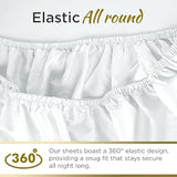 Crescent Bedding Twin White Fitted Sheet Only - Soft & Comfy 100% Cotton (Twin, White) DESTINY CRESCENT BEDDING