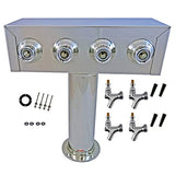 Bev Rite, Stainless Steel Product Draft Beer Kegerator T Tower, Body, 4 Faucets Bev Rite