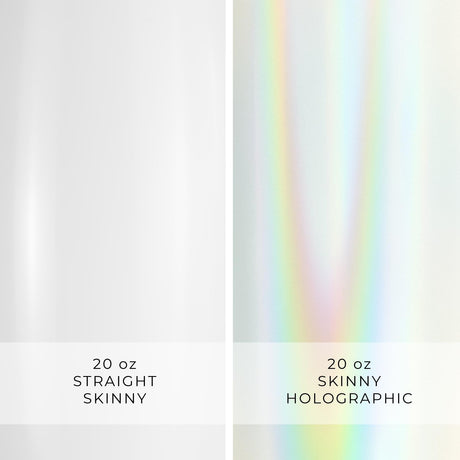 Hogg 20oz Holographic Sublimation Tumbler (24 Units), Sublimation Cups with Lids and Straws, 20 oz Tumbler Sublimation Blanks, Insulated Stainless Steel Tumblers 20 oz, Sublimation Tumblers Bulk Hogg
