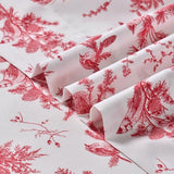 Elegant Comfort Luxury Soft Bed Sheets Holiday Pattern 1500 Premium Hotel Quality Microfiber-Softness Wrinkle and Fade Resistant (6-Piece) Bedding Set, Full, Cardinal Elegant Comfort