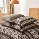 Anibedding Brown Comforter Set Queen 7 Pieces Boho Western Bedding Set for All Season, Aztec Bed in a Bag Queen Soft Microfiber Comforter Set with Sheets, Pillowcases & Shams Anibedding