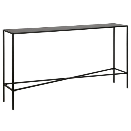 Henley 55'' Wide Rectangular Console Table with Metal Top in Blackened Bronze Henn&Hart
