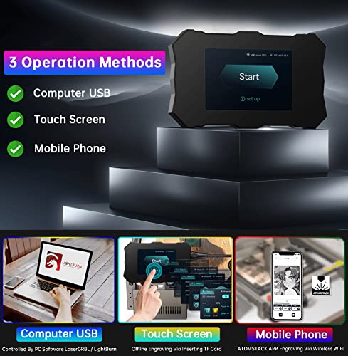 ATOMSTACK S10 Pro Laser Engraver, Laser Engraving Machine, Laser Class 4,10000mW Optical Dual Compressed Spot Laser Cutter for 10-20mm Wood and Acrylic DIY Cutting, Support Offline Engraving KoveYzao