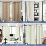 AKTOP Room Divider, No Drilling Curtain Tension Rods Wall Divider for Room Separation, 4-10ft(H) 30-147"(W) Adjustable, Heavy Duty Floor to Ceiling Space Separator Privacy Dividers for Rooms, Black AKTOP