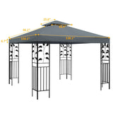 Gazebo Canopy Replacement 118"x118" Outdoor Canopy Shelter for Smaller 10x10ft Top Double Tiered Canopy Cover ERFEI