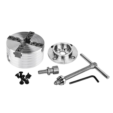 NAGU 1" X 8TPI Direct Thread Wood Turning Chuck with 2"Jaw Set and Woodscrew and T-Bar Wrench 3-3/4" Wood Turning Chuck with 2"Jaw Set NAGU