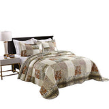 MarCielo 3 Piece Quilted Bedspread Leopard Print Quilt Quilt Set Bedding Throw Blanket Coverlet Animal Print Bedspread Ensemble Cheetah King Oversize(Cal King) MarCielo