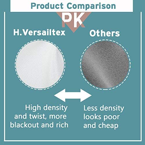 H.VERSAILTEX Patio White Curtains 100x84 Inches for Sliding Door Extral Wide Blackout Curtain Panels Thermal Insulated Room Divider - Grommet Top, 7' Tall by 8.5' Wide H.VERSAILTEX