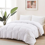 ACCURATEX Duvet Insert Queen Comforter - 400GSM Fluffy Down Alternative Fill Hotel Collection Heavyweight Comforter, Warm Thick Duvet for Fall Winter, 8 Corner Tabs - Machine Washable,White,90x90 ACCURATEX