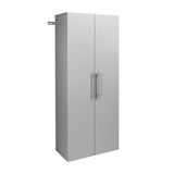 Prepac HangUps 30" Large Garage Cabinet, Bathroom Cabinet Wall Mount, Ideal for Garage, Kitchen and Laundry Organization 30" W x 72" H x 16" D, Light Gray Prepac