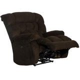 Catnapper Johnson Power Lay Flat Recliner in Brown Polyester Fabric Catnapper