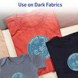 Avery Printable Heat Transfer Paper for Dark Fabrics, 8.5" x 11", Inkjet Printer Compatible, 5 Sheets of Iron On Transfer Paper, Great for Custom Shirts, Uniforms, Gifts, and More (3279) AVERY