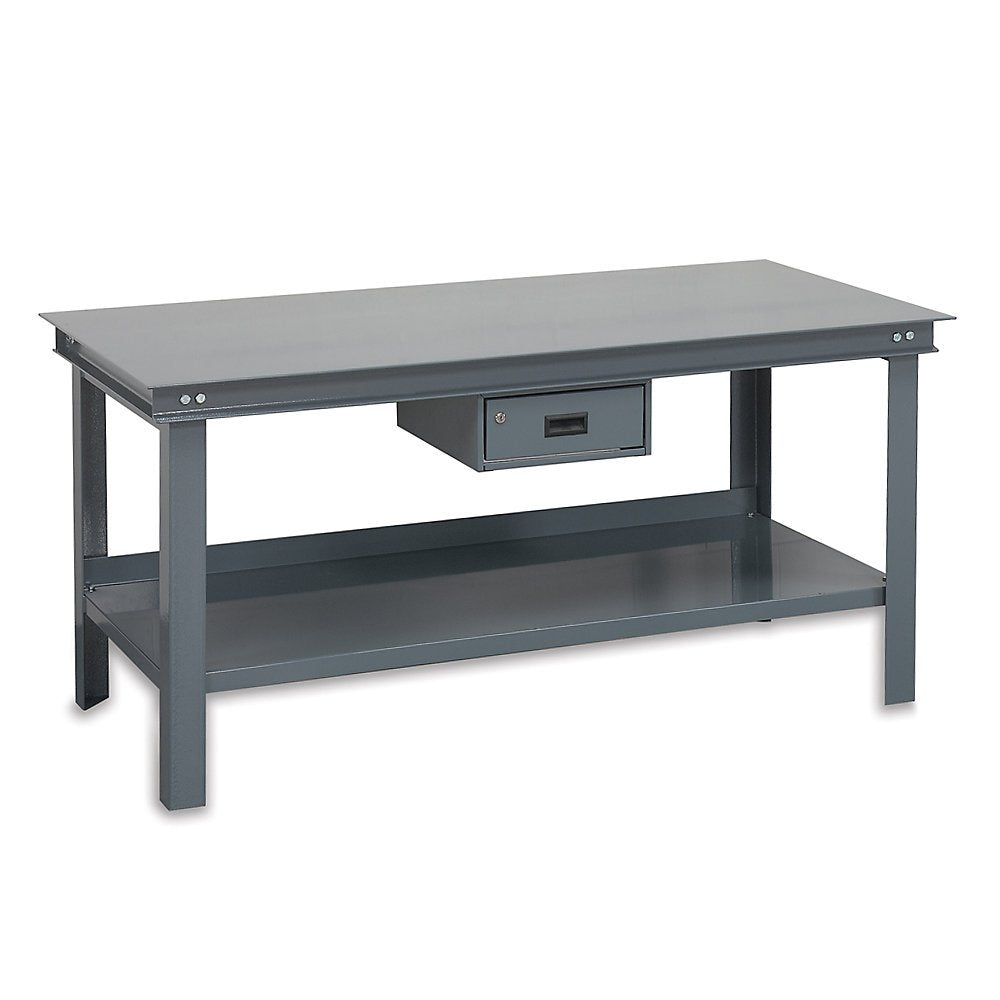 Durham Steel Super Heavy Duty Workbench with Drawer, HWB-3672-177D-95, 14000 lbs Capacity, 36" Length x 72" Width x 34" Height Durham