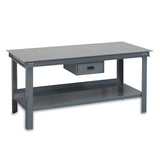 Durham Steel Super Heavy Duty Workbench with Drawer, HWB-3672-177D-95, 14000 lbs Capacity, 36" Length x 72" Width x 34" Height Durham