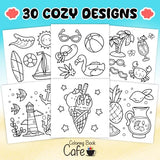 Cozy Summer: Bold & Easy Coloring Book for Adults and Teens Featuring Fun Summer Designs for Stress Relief and Relaxation (Bold and Easy Coloring Books) WoodArtSupply