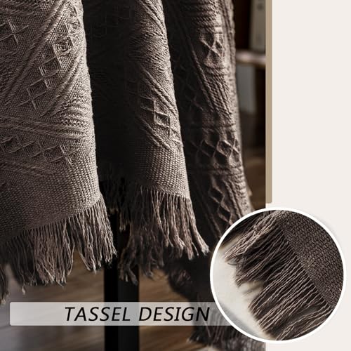 MEETSKY Sofa Covers Small Couch Cover Couch Slipcovers for Reclining Loveseat/Chair/Futon Washable Sofa Protector Decorative Modern Style for Living Room (71"x 91", Medium, Chocolate) MEETSKY