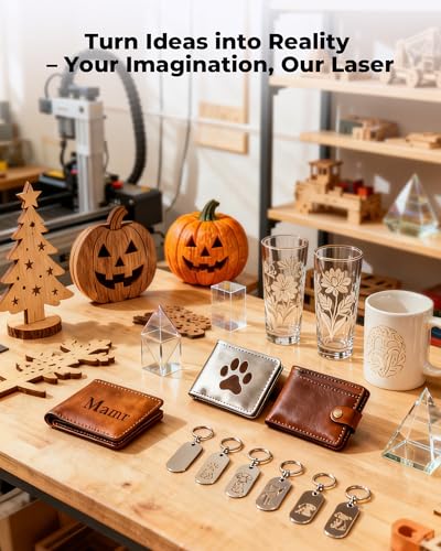 ACMER S1 Laser Engraver 6000mW, Compact Desktop Engraving & Cutting Machine for DIY Crafts, Small Business & Makers, 130×130mm Work Area, 0.04mm Detail Engraving for Wood, Acrylic, Metal Black ACMER