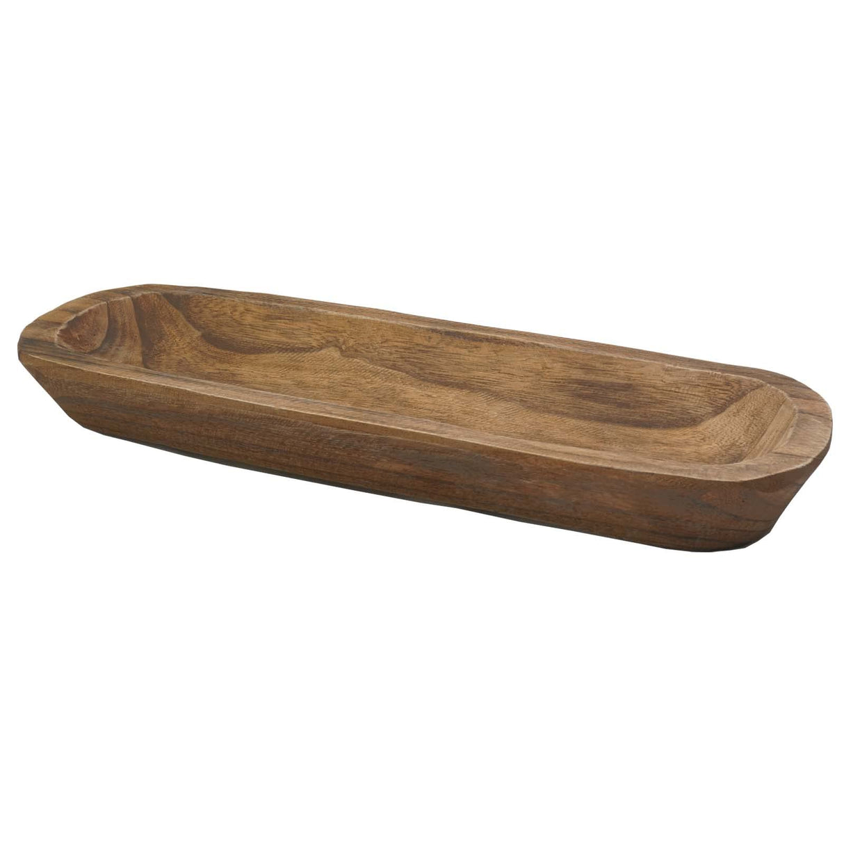 S-SNAIL-OO Wooden Dough Long Bowls Decor, Baguette Bowl Wooden Large Dough Bowl Centerpieces for Home, Rustic Wooden Decorative Bread Fruit Tray (20×6×2'') S-SNAIL-OO