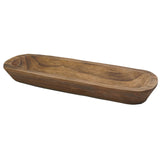 S-SNAIL-OO Wooden Dough Long Bowls Decor, Baguette Bowl Wooden Large Dough Bowl Centerpieces for Home, Rustic Wooden Decorative Bread Fruit Tray (20×6×2'') S-SNAIL-OO