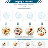 Zhenqing Bees & Flowers Embroidery Kit 11.4x11.4cm - 4-Piece Complete Cross Stitch Set with Pre-Printed Fabric, Threads, Hoop, Needles & Instructions | DIY Craft for Adults, Beginners-Friendly (C0046)