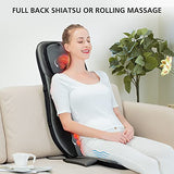 Snailax shiatsu Neck & Back Massager with Heat, Full Back Kneading Shiatsu or Rolling Massage, Massage Chair pad with Height Adjustment, Back Massager for Neck and Shoulder Snailax