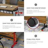 Folding Conference Table,Mobile Conference Room Tables Rolling Meeting Table with Caster Wheels,Flip Top Mobile Training Room Table,Foldable Rectangle Seminar Tables for Office,Classr (6pack, 61in) MSFDC