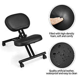 Topeakmart Ergonomic Kneeling Chair Improve Posture & Neck Pain Home Office Desk Chairs Flexible Seating Rolling Adjustable Stool Topeakmart