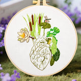 Crafmanoe Embroidery Kits for Beginners Adults, Heart Embroidery Starter Kits Counted Cross Stitch Kits for Beginners Adults Hobbies Set for Women, Embroidery Fabric, Thread, Hoops, and Video Tutorial