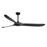 VEVOR 72 Inch Ceiling Fan without Light, 6-Speed Remote Control, 3-Wood-Blade, Reversible DC Motor, Modern Low Profile Flush Mount Exterior Fan for Bedroom, Living Room, Patio, Indoor/Outdoor, Black VEVOR