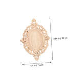 GRIRIW 2pcs Wood Carving Decals Carved Wood Appliques Floral Applique Wooden Carving Applique Peel and Stick Mirrors for Wall Carved Wood Wall Art Panel Floor 3D Semi-Finished Product GRIRIW
